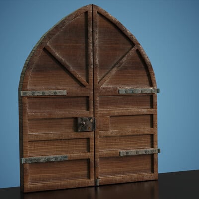 Door Handle 3D Model with Door